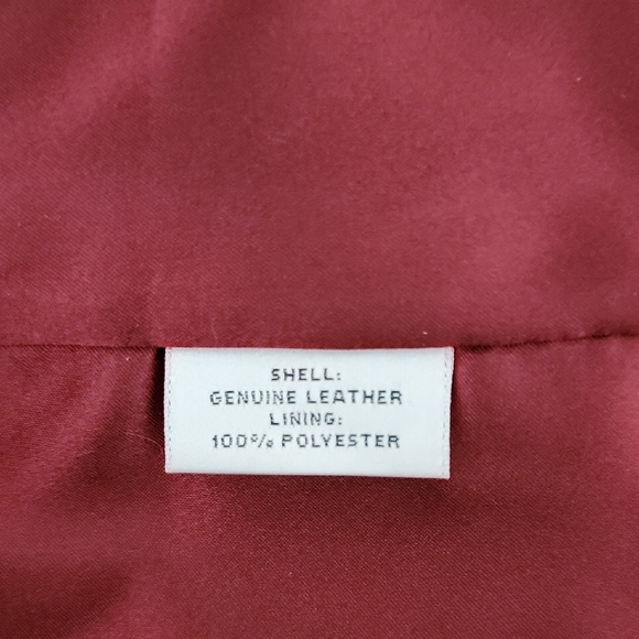 90s Suede Jacket, Vintage Preston & York Burgundy Leather Coat, Women's Size L - Picture 5 of 8